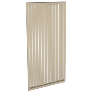 ProtectorAl 300 - 1000 x 1001 - 2000mm Paperbark Vertical 9mm Gap Aluminium Welded Slat Panel