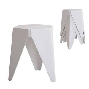 Artiss Puzzle Stool Bar Stools White 4x