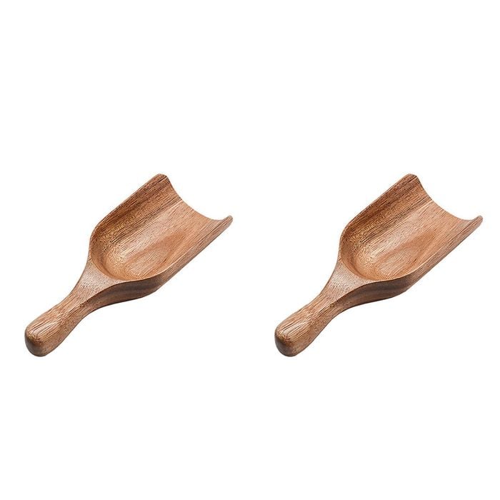 2PK Essen Acacia Wood Scoop 15x5x3cm Durable Natural Kitchen Tool Beige
