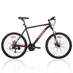 Trinx M136 Mountain Bike 26 inch Shimano Gear 21-Speed MTB Matt Black White/Red 21 inches