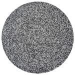 Handwoven Round Rug-Orbit 6223-Ivory Black-120x120cm