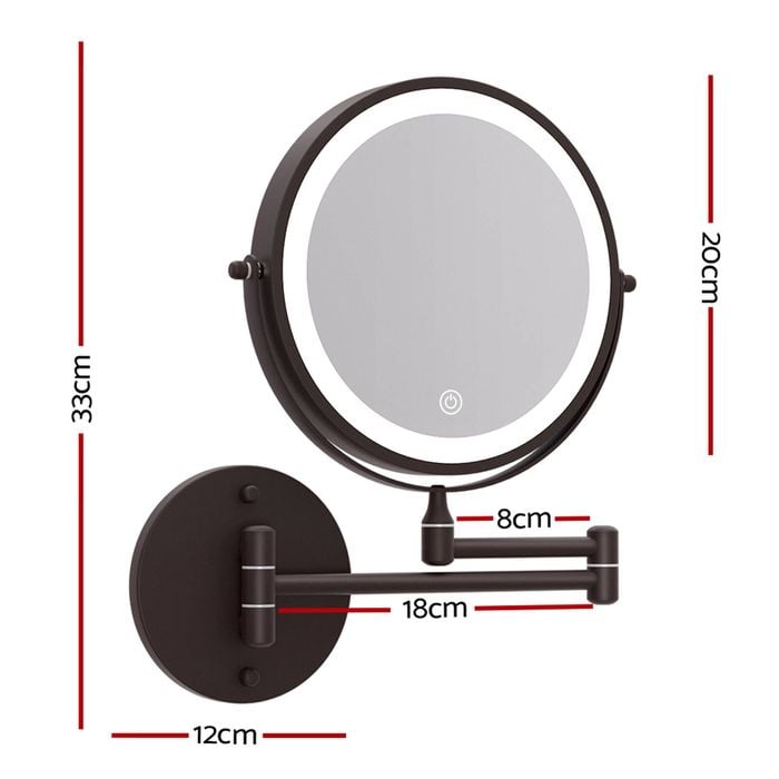 Embellir Make Up Extendable Makeup Mirror Brown Bunnings Australia