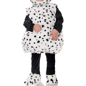 Fluffy Black and White Kids Dalmatian Costume - XLarge