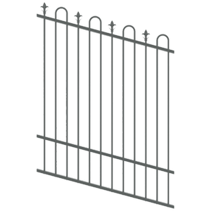 ProtectorAl 0350-1200W x 1200H Monument Loop & Spear Top Pool Fence Panel Raked Up to 15º