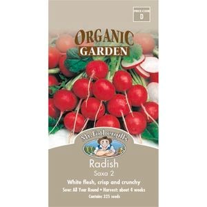 Mr Fothergill's Radish Saxa 2 Organic Seeds