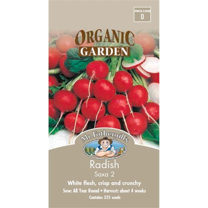Mr Fothergill's Radish Saxa 2 Organic Seeds