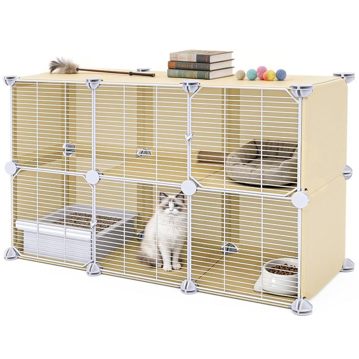 Advwin Cat Cage With Cat Litter Box Diy Cat Enclosures Cat Condo House
