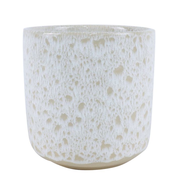 Northcote Pottery 15.5 x 16cm White Aries Egg Ceramic Indoor Pot