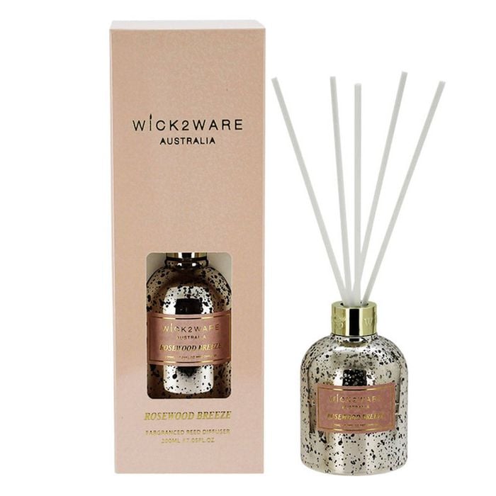 Diffuser Metallic Bottle 200ml Rosewood Breeze