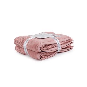 2pc Onkaparinga 60x90cm Cotton Avalon Premium Bath Mats 850GSM Dusty Primrose
