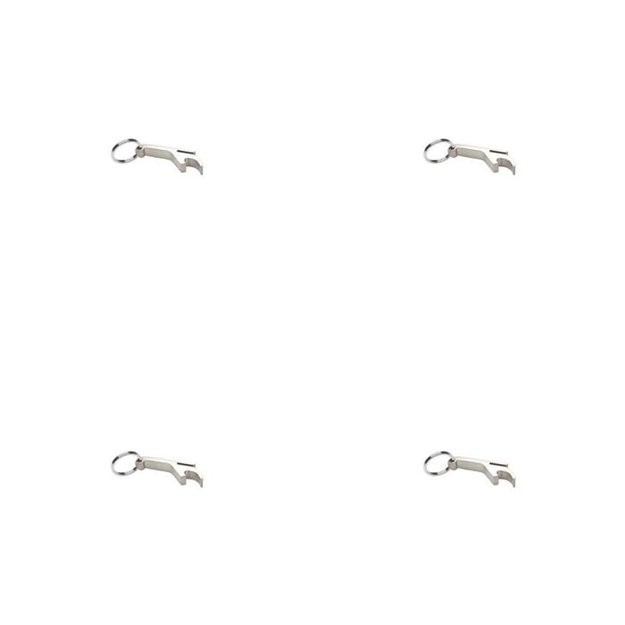 4PK Barpro Bottle Opener Keyring Camping/Travel Accessory Silver