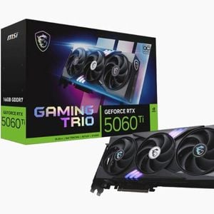 MSI RTX 5060 Ti GAMING TRIO OC 16GB GDDR7 – Boost 2572 MHz, CUDA 8960