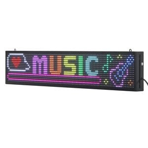 Vevor 101.6x20.32 Cm Programmable Led Sign Black P10 Full Color Flexible Digital Scrolling Panel