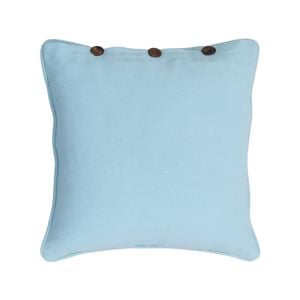 London Cushion Cover with Buttons 43cm - Light Blue
