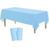 Table Cloth Cover Reusable & Washable Xmas Party 137cm x 274cm 54"x108" in Sky Blue