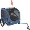 VEVOR Dog Bike Trailer Blue/Black with Quick Release Wheels for Universal Bicycle Coupler