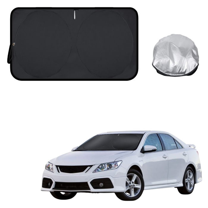 Front Windscreen Sun Shade for Toyota Aurion 2012 - 2017 (XV50) - Standard 150 x 85 cm - Black