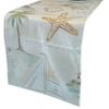 CottonMore 100% Cotton Sateen Dining Table Runner 190x31cm Starfish Pattern