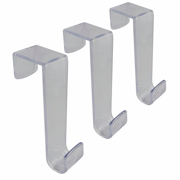 Adoored Clear Over The Door Decorative Hook - 3 Pack