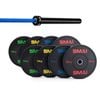 Smai 160kg Hd Bumper Plate Set Inc 20kg Barbell - 20kg Blue Barbell