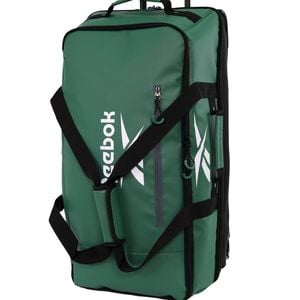 Reebok All Star Large 88l Leather Film Soft Shell Trolley Suitcase Luggage Green