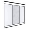 Lugna 2100 x 1801-2700mm Black 1 Mirror 2 Melamine Wardrobe Triple Sliding Doors