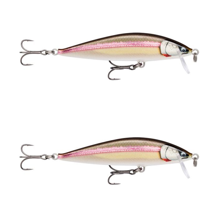 2x Rapala 9.5cm Countdown Sinking Hardbody Balsa Fishing Lures -Gilded Wakasagi