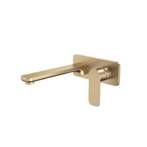 Caroma Luna Wall Basin Basin/Bath Mixer Brushed Brass