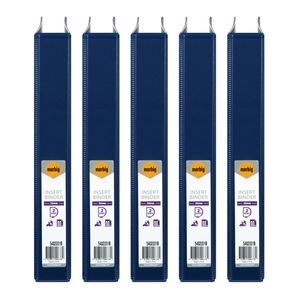 5x Marbig Clearview 2 D-ring Insert Binder A4 File 25mm Document Organiser Blue