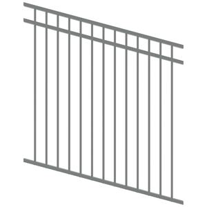 ProtectorAl 350 - 1200 x 1200mm Palladium Silver Raked Up to 15º DTR All Up Pool Fence Panel