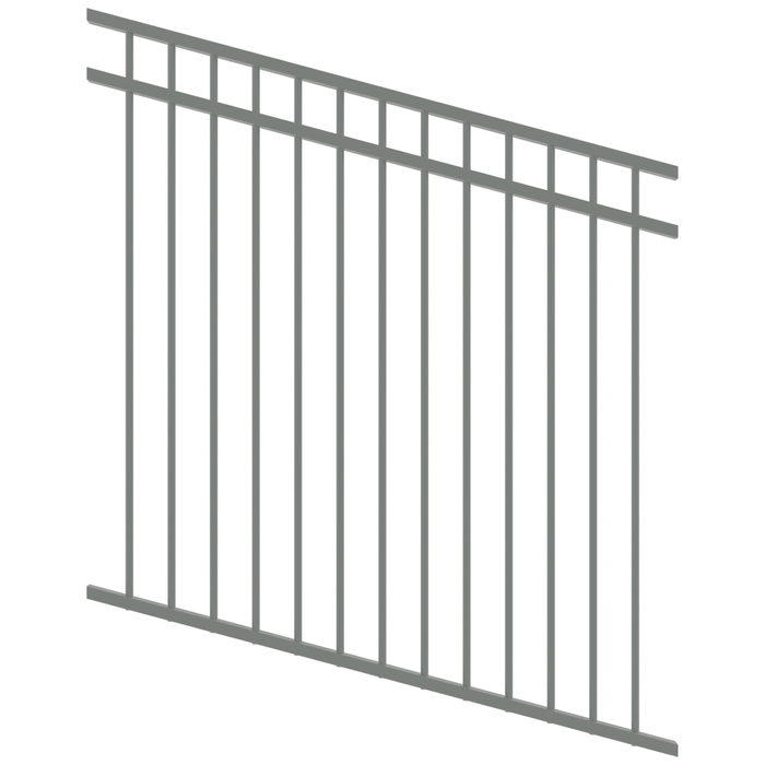 ProtectorAl 350 - 1200 x 1200mm Palladium Silver Raked Up to 15º DTR All Up Pool Fence Panel