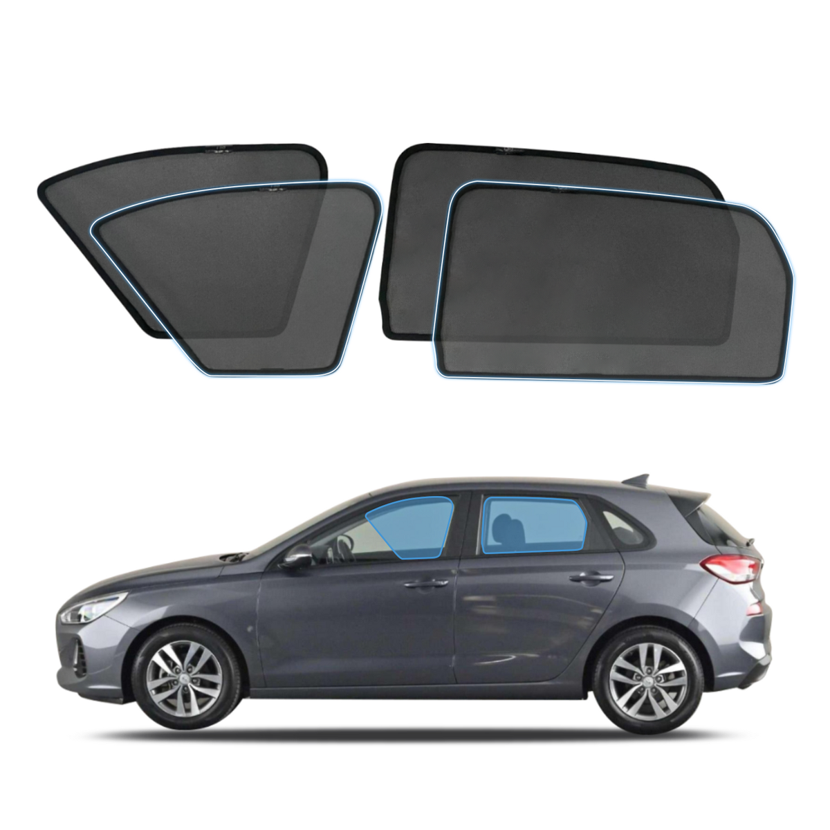 Set Car Shades (achterportieren) Ford Kuga 5 deurs 2013-2019 kopen