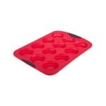 Daily Bake Silicone 12 Cup Mini Quiche Pan 36 x 25.5 x 8cm - Red