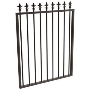 ProtectorAl 975 W x 1200mm H Satin Black Aluminium Spear Top Pool Gate