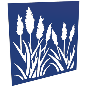ProtectorAl 300 - 1200 x 300 - 1200mm Dark Blue / Gloss White Bullrush Unframed Composite Deco Panel