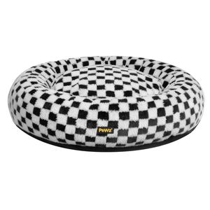 PaWz L Size Round Checkerboard Pattern Pet Bed