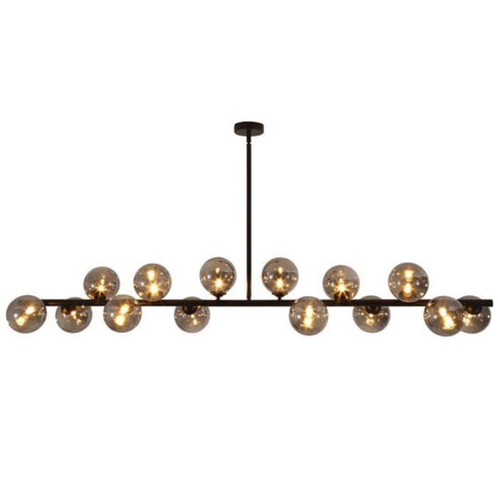 MODI 14 Light Smoke Glass  Pendant
