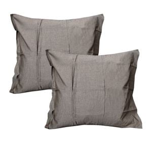 Gainsborough Pair of Pure Cotton Flaxen European Pillowcases 65 x 65 cm