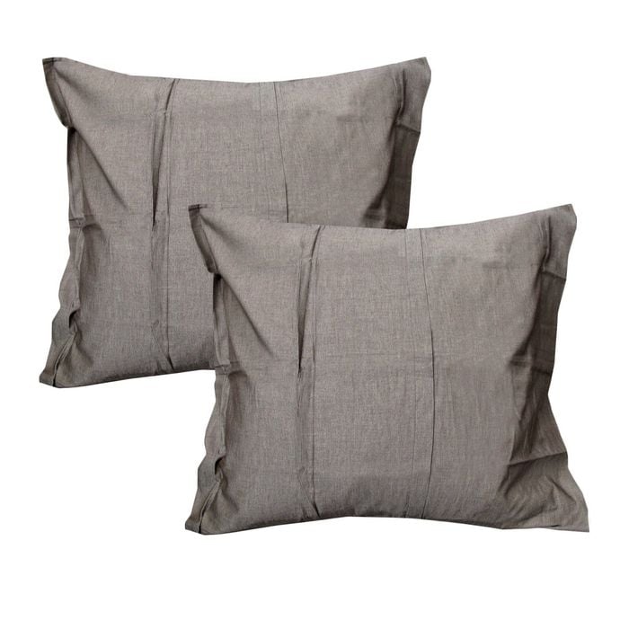 Gainsborough Pair of Pure Cotton Flaxen European Pillowcases 65 x 65 cm