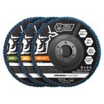 Full Boar 100mm Zirconia Flap Disc (40/80/120 Grit) - 3 Pack
