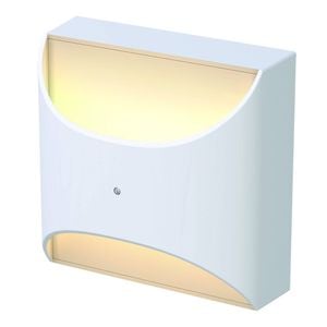 Practa Matte White Rechargeable Dusk To Dawn Step Light