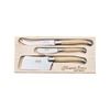 Laguiole Jean Neron Cheese & Paté Knife Set With Cleaver - Light Horn