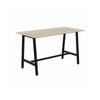 Olg Axis Trestle Bar Leaner 4 Leg Black Frame Nordic Maple Top L2100mm X W900mm