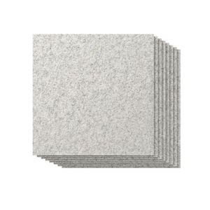 8Pcs 600*600*12mm Soundproof Panels Acoustic Panel Sound Absorbing Wall Ceiling Board - Silver Grey
