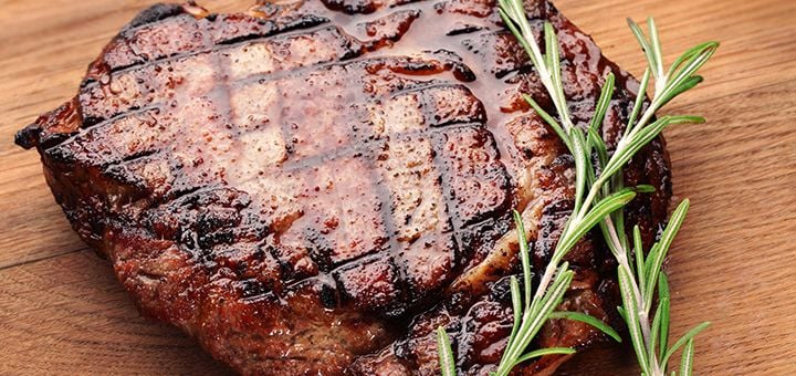 BBQ Cape Grim Scotch Fillet with Spinach Red Wine Jus