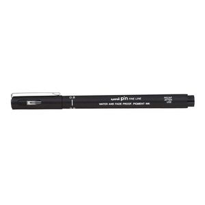 Uni Pin Fine Line Drawing Pen 12pcs (Black) (0.8mm)