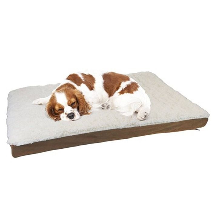 Paws Claws 75x50cm Orthopedic Pet Bed Brown Suede Bunnings