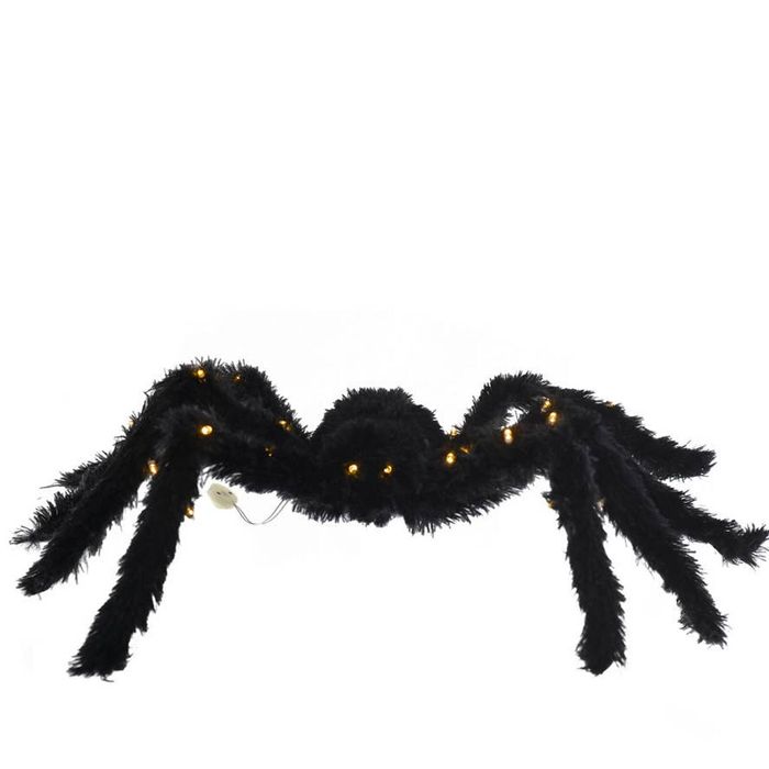 Giant Hairy Black Light Up Halloween Spider Decoration