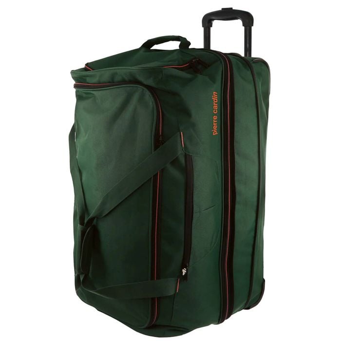 Pierre Cardin Trolley  Medium Soft Travel Luggage Wheeled Duffle 72cm Green
