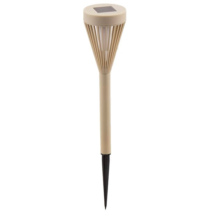 Click 28.5cm Oyster Grey Solar Powered Tiki Torch Light